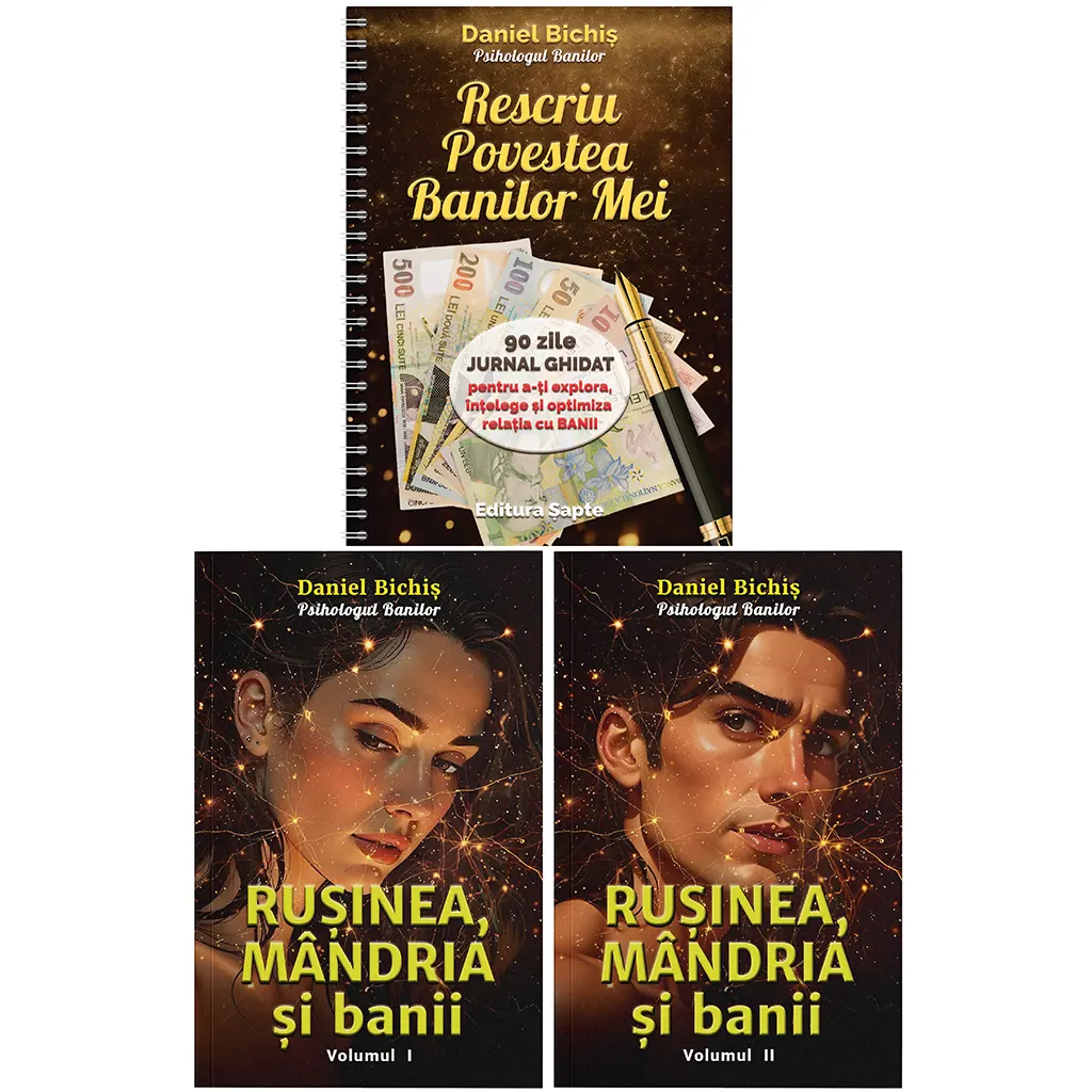 2 Cărți + 1 Jurnal de Psihologie Financiară scrise de Daniel Bichiș, Psihologul Banilor