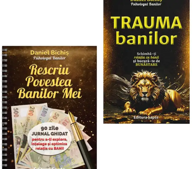 1 Carte + 1 Jurnal de Psihologie Financiară scrise de Daniel Bichiș, Psihologul Banilor