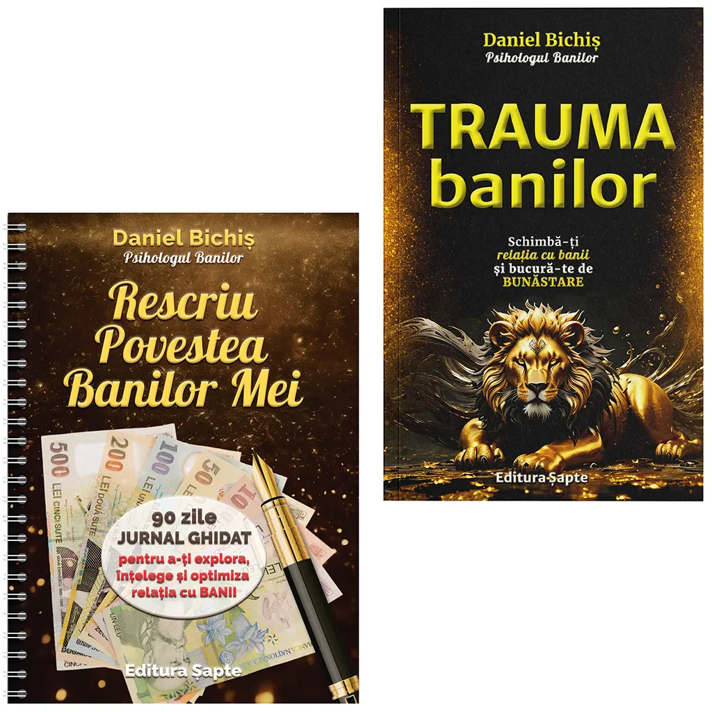 1 Carte + 1 Jurnal de Psihologie Financiară scrise de Daniel Bichiș, Psihologul Banilor